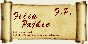 Filip Pajkić vizit kartica